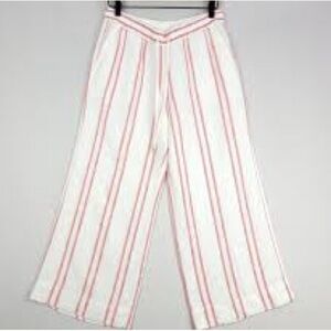 Tommy Bahama YachtWear Cream/ Red Striped Pants, Drawstring Waist, EUC, Size L